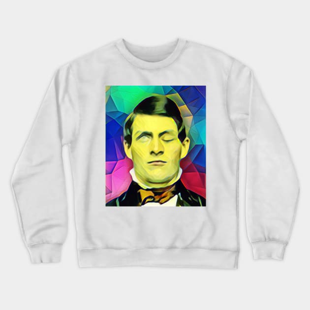 Phineas Gage Colourful Portrait | Phineas Gage Artwork 7 Crewneck Sweatshirt by JustLit